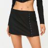 Skirts * | Solado Low Waist Clavus Decor Mini Skirt Black