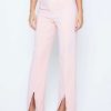 Pants * | Solado High Waist Seam Detail Split Hem Straight Pants Pink