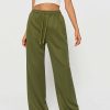 Pants * | Solado High Waist Dual Pocket Drawstring Joggers Olive