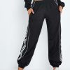 Pants * | Solado Low Waist Stripe Trim Dual Pocket Joggers Black