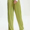 Pants * | Solado Wide Leg Satin Casual Pants Green