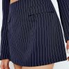 Skirts * | Solado Low Waist Striped Print A-Line Mini Skirt Navy