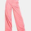 Pants * | Solado High Waist Dual Pocket Draped Wide Leg Pants Pink