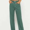 Pants * | Solado Low Waist Dual Pocket Corduroy Straight Pants Green