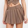 Skirts * | Solado Low Waist Solid Pleated Mini Skirt Peru