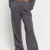 Pants * | Solado High Waist Dual Pocket Draped Wide Leg Pants Gray