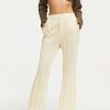 Pants * | Solado High Waist Dual Pocket Knitted Straight Pants Beige