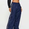 Pants * | Solado Dual Pocket Colorblock Trim Wide Leg Pants Darkblue